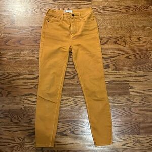 Free People Mustard Yellow Skinny Jeans Size 26